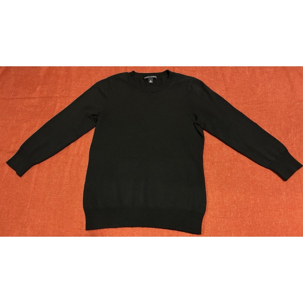 Banana Republic Sweater Cotton Silk Cashmere Pullover Black Small Luxury Capsule